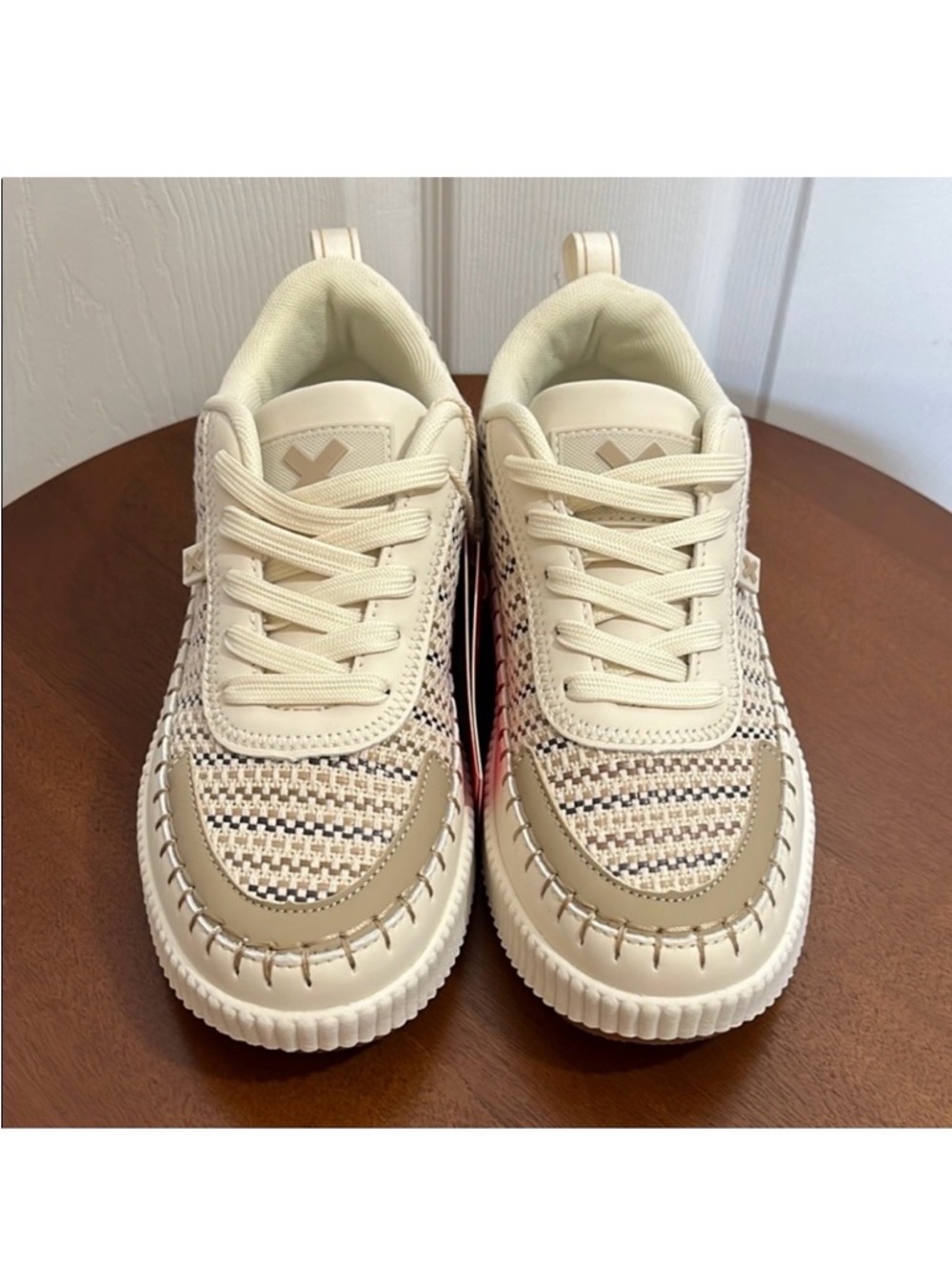 XTI Platform Sneakers, Women’s Size 6 Cream - Chunky Sole, Breathable - NWT - Picture 10 of 13